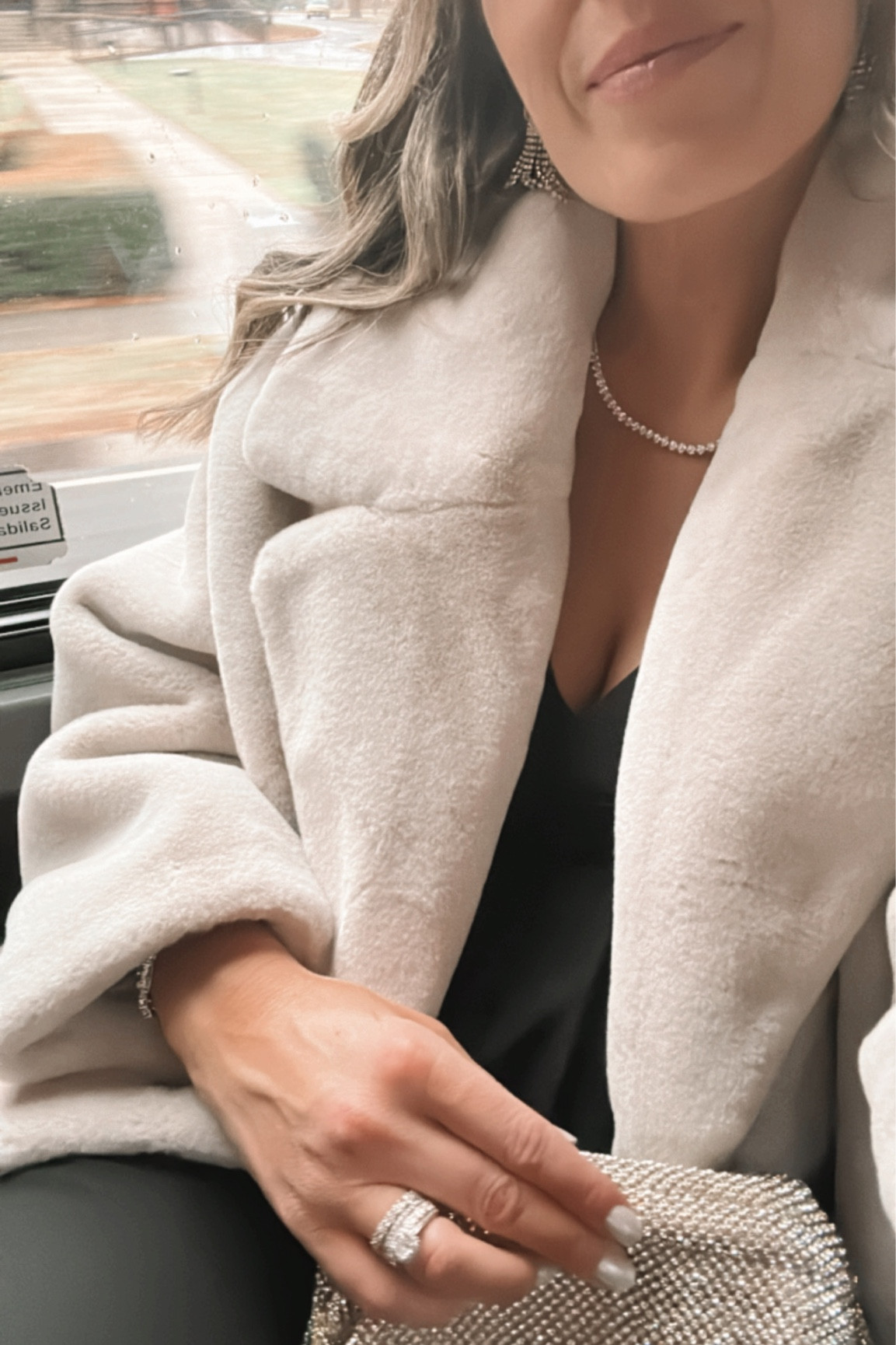 Wedding ready. Winter wedding. Faux fur. Bridesmaid dress. Maid of honor dress. Rhinestone heels. Sparkly jewelry. Amazon finds. Amazon style. Sparkly bag. New Year’s Eve outfit. Outfit inspiration. Wedding style  

#LTKHoliday #LTKparties #LTKwedding