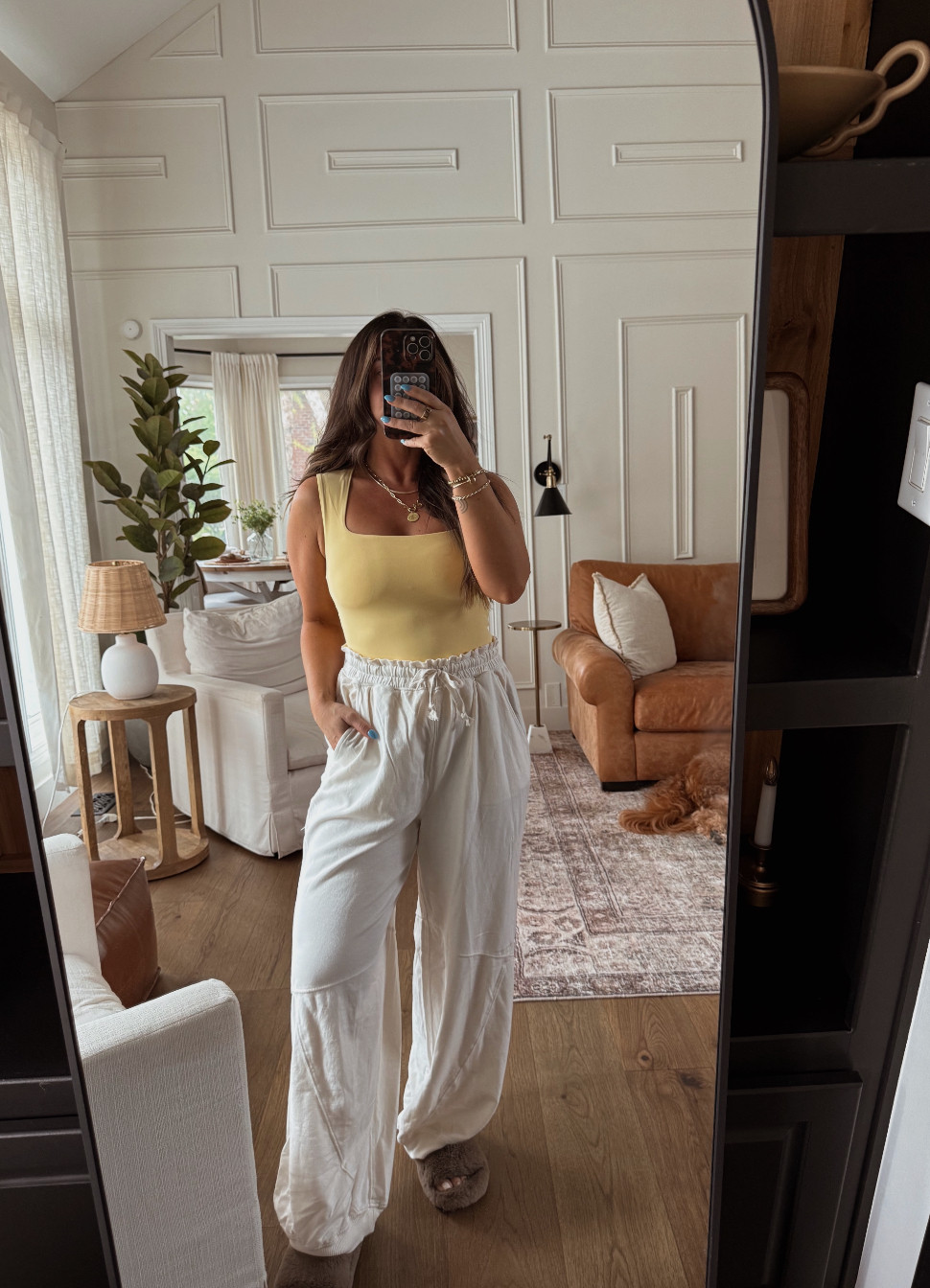 New from aerie!! Love this yellow square neck tank top with these linen pants!!  

 #LTKSaleAlert #LTKFindsUnder50 #LTKStyleTip