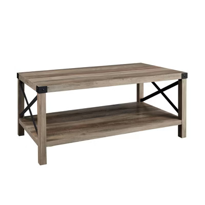 Sophie Rustic Farmhouse X Frame Coffee Table - Saracina Home | Target