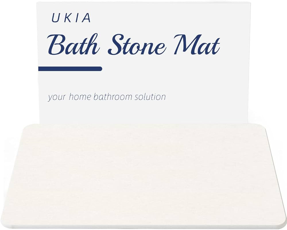 UKIA – Stone Bath Mat, Diatomaceous Earth Shower Mat, Nonslip Quick Drying Mat for Kitchen Coun... | Amazon (US)