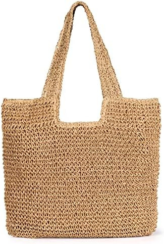 Sightor Straw Beach Bag, Women Tote Bag Woven Shoulder Bag, Handmade Large Summer Handbag Hobo Ba... | Amazon (US)