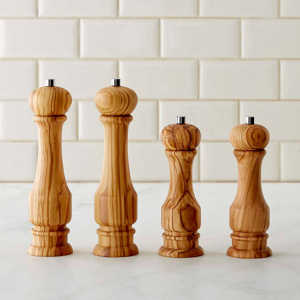Williams Sonoma Traditional Olivewood Salt &amp; Pepper Mills, 7" | Williams-Sonoma