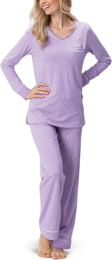 PajamaGram Pajamas For Women - Womens PJ Sets, Pullover Top, 100% Cotton | Amazon (US)
