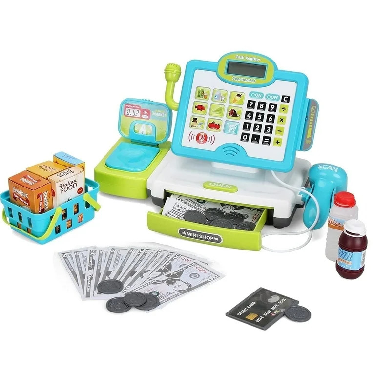 INTMEDIC Pretend Play Preschool Learning Toy Cash Register for Kids 3-8 Years Old with with Sound... | Walmart (US)