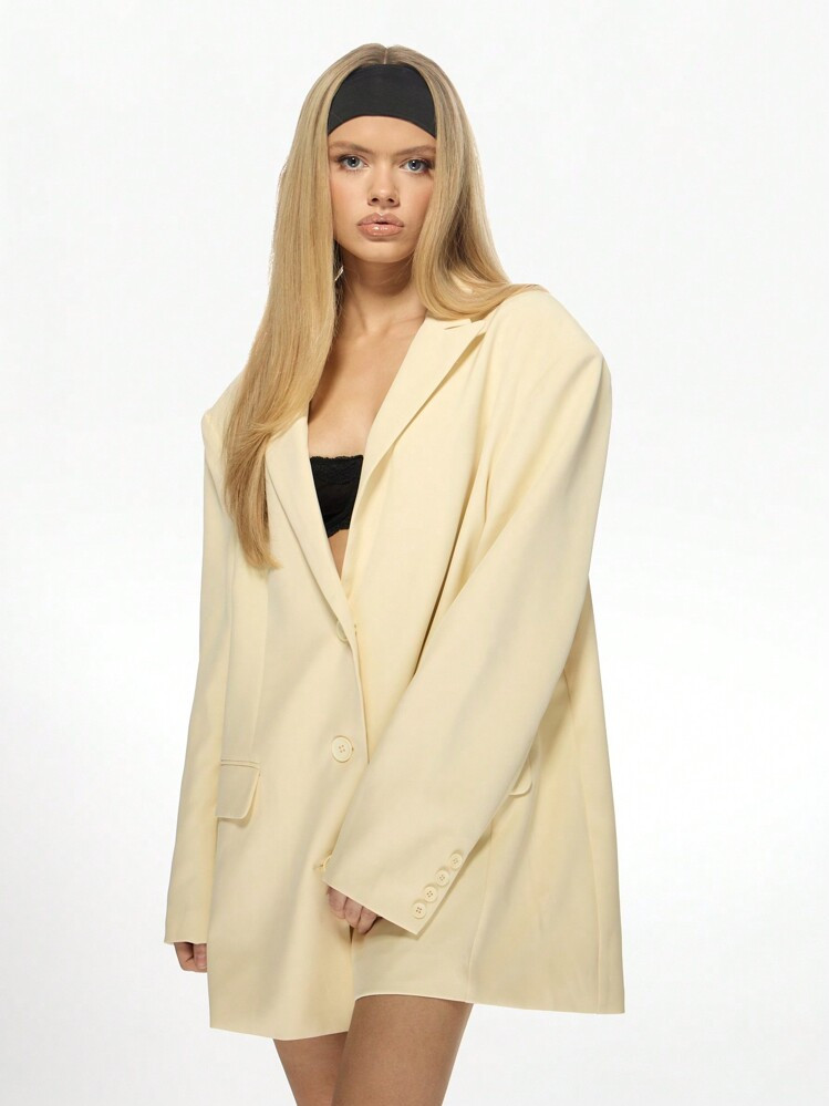 MISSGUIDED Oversized professionele blazer Office Wear Business Casual lange pak jas eigentijdse m... | SHEIN