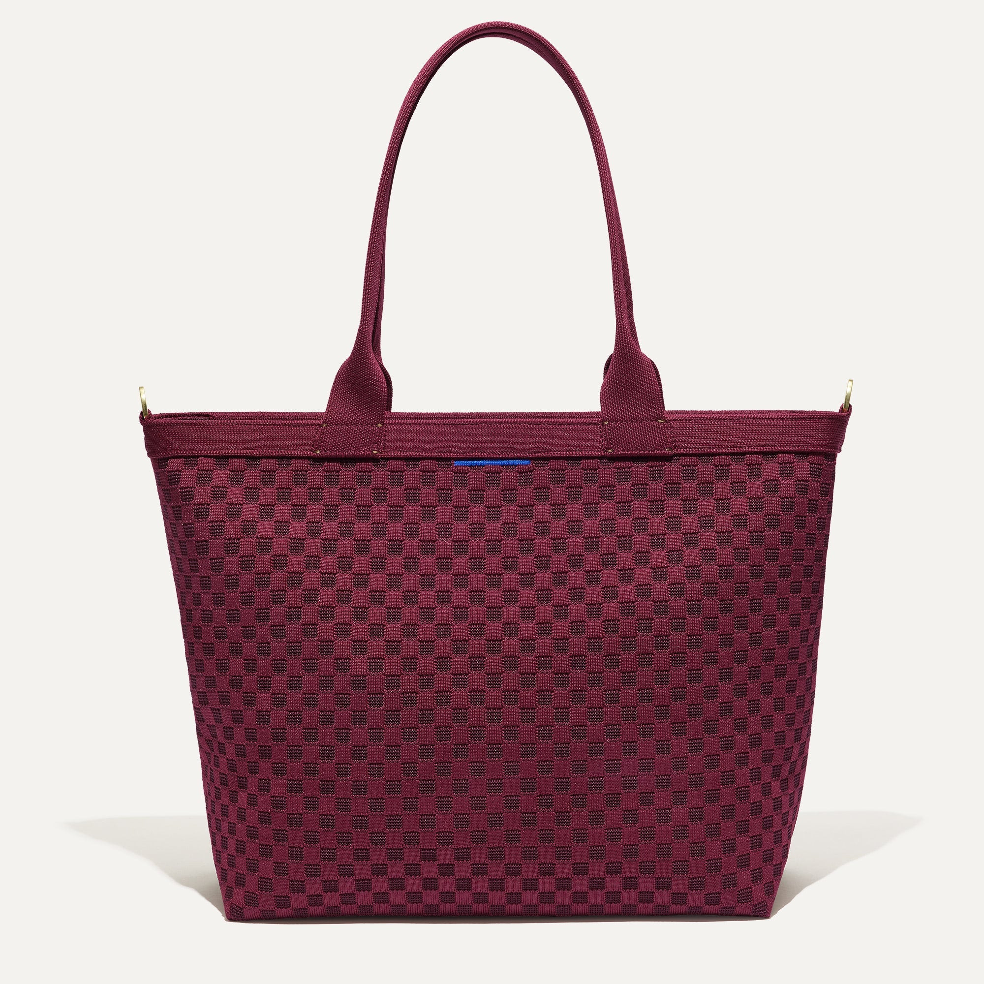 The Lightweight Zipper Tote in Cabernet Check | Rothy's | Rothy's