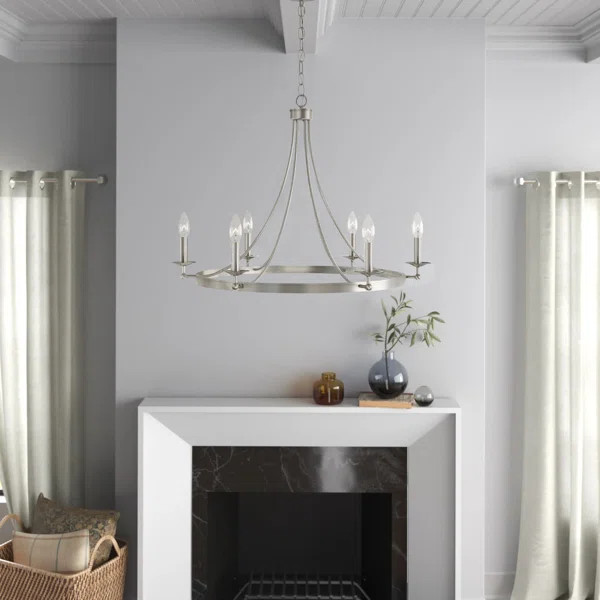 Burrier 6 - Light Dimmable Wagon Wheel Chandelier | Wayfair North America
