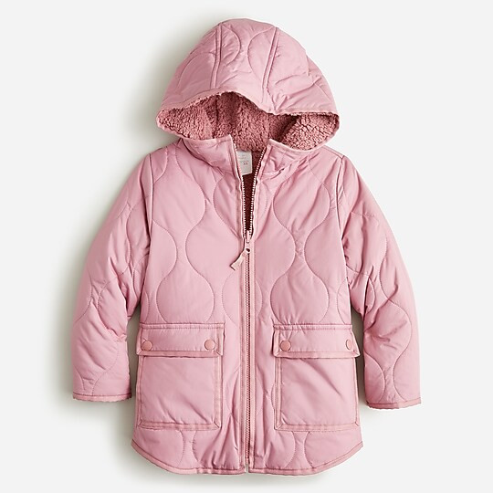 Girls' reversible quilted jacket with eco-friendly PrimaLoft® | J. Crew US