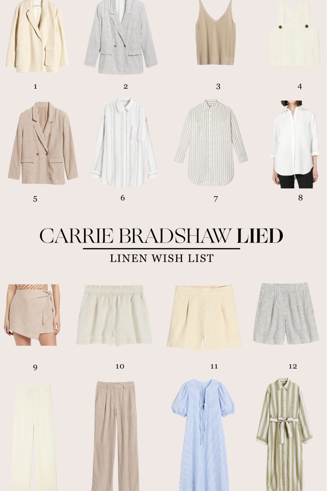 Sharing some of my favorite linen picks - full list on CarrieBradshawLied.com. 