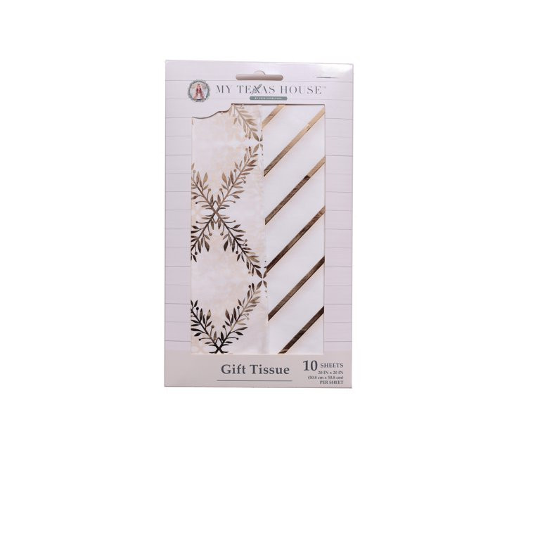 Red, Gold, and White Foil Gift Tissue Paper, 10 Sheets, by My Texas House | Walmart (US)