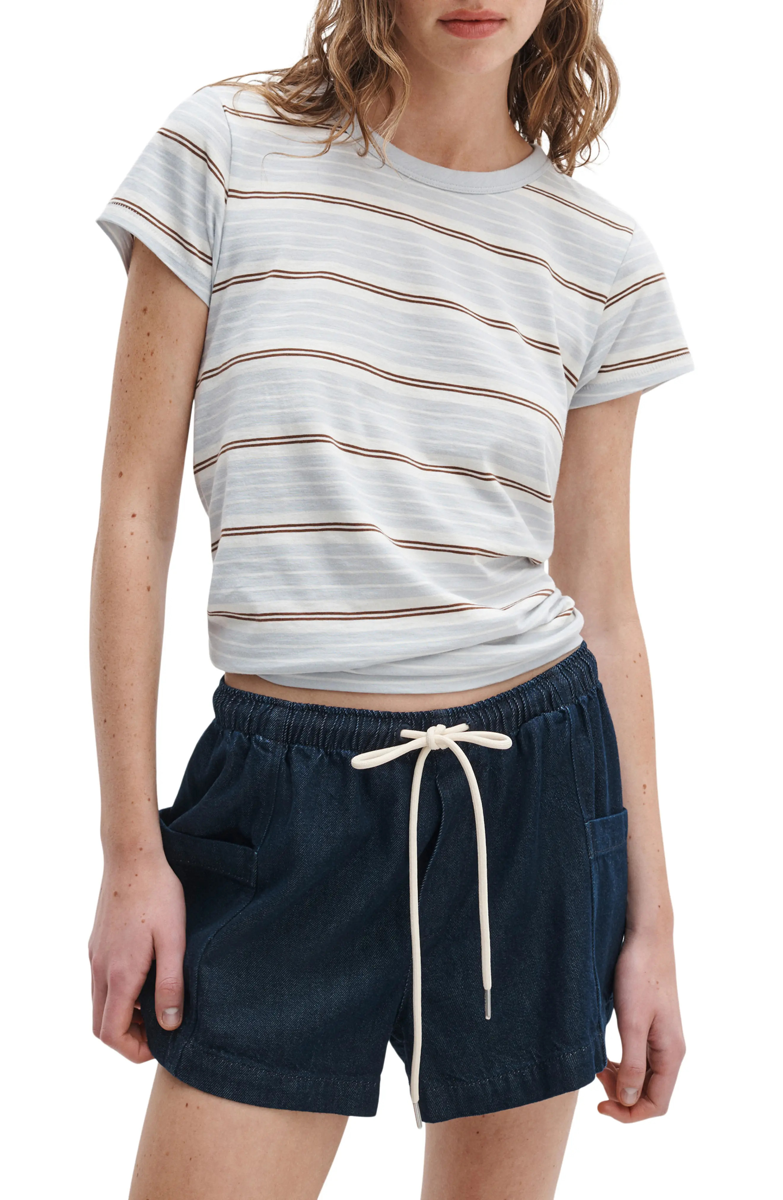 The Slub Stripe Cotton T-Shirt (Women) | Nordstrom | Nordstrom