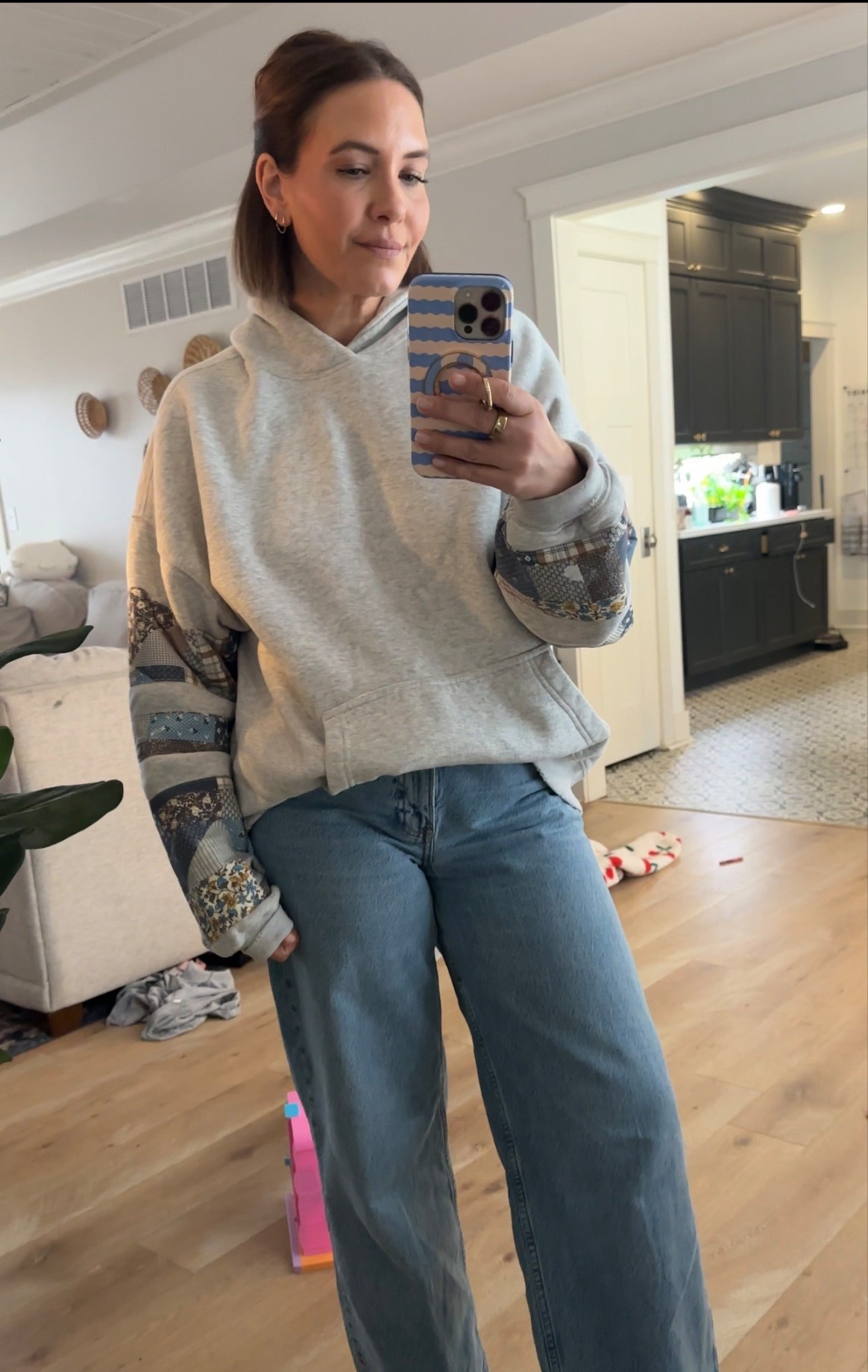 Currently 25% off…small in the hoodie and 27 short in the denim 

#LTKmomlife #LTKSpringSale #LTKootd