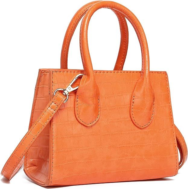 CATMICOO Mini Purses for Women, Trendy Croc Small Handbag and Mini Bag | Amazon (US)