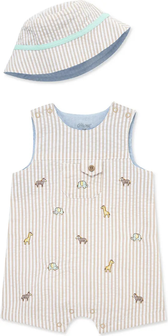 Little Me Safari Romper & Hat Set | Nordstromrack | Nordstrom Rack