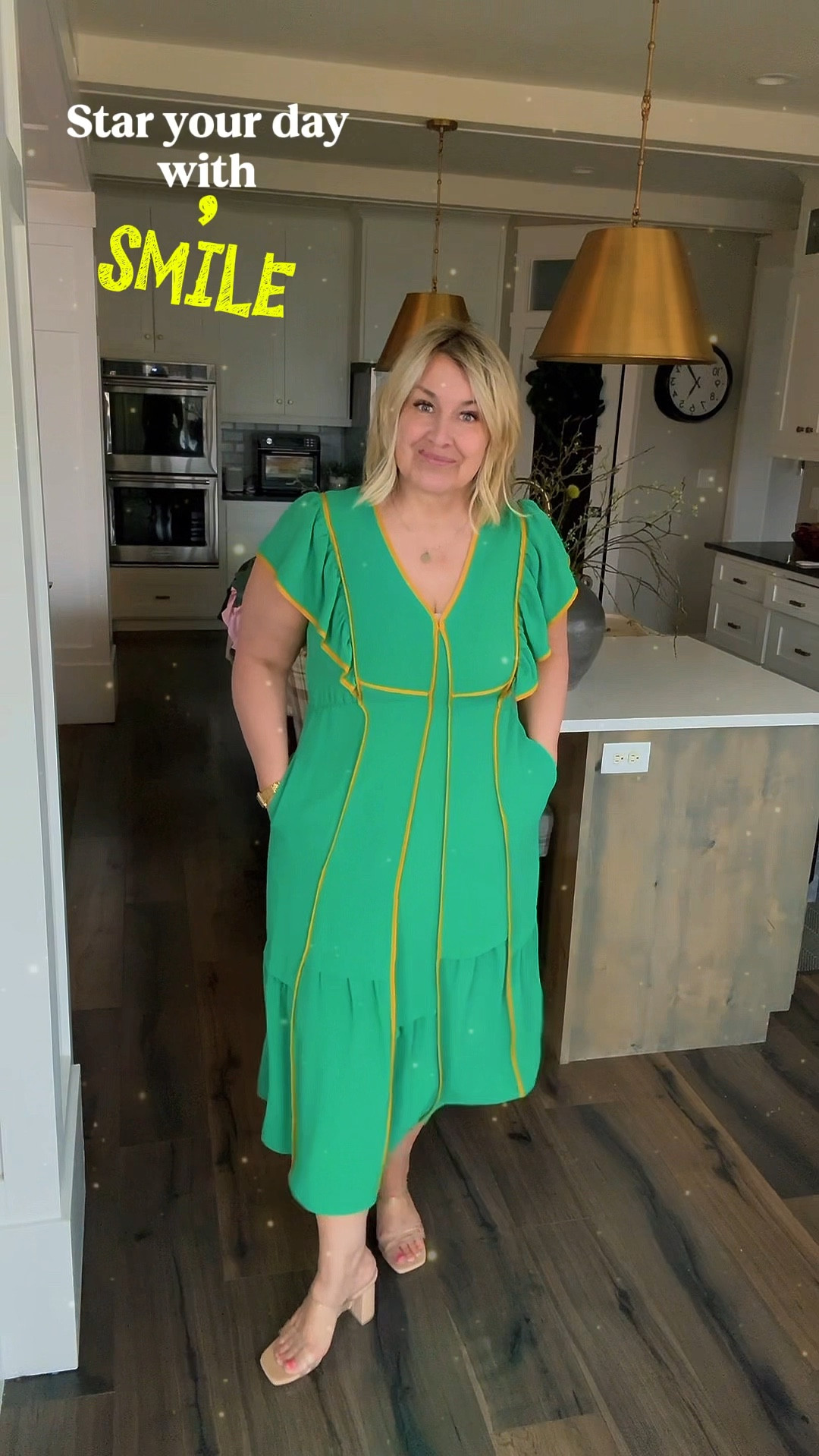 Good morning ☀️ Starting the day with a smile and a dress that makes getting ready easy. This bright green midi dress is comfortable, flattering for a midsize figure, and perfect for women over 40 who want effortless style without overthinking it.
Easy dresses like this are my favorite for busy mornings, church, brunch, or everyday life. Just slip it on, add simple sandals, and you’re ready to go looking polished and feminine.
If you’re a midsize woman over 40 or 50, remember: style doesn’t have to be complicated to look beautiful.

midsize fashion over 40, women over 50 style, flattering midi dress, midsize outfit inspiration, comfortable everyday dress, feminine midlife style #MidsizeStyle #Over40Fashion #MidlifeStyle

#LTKOver40 #LTKMidsize