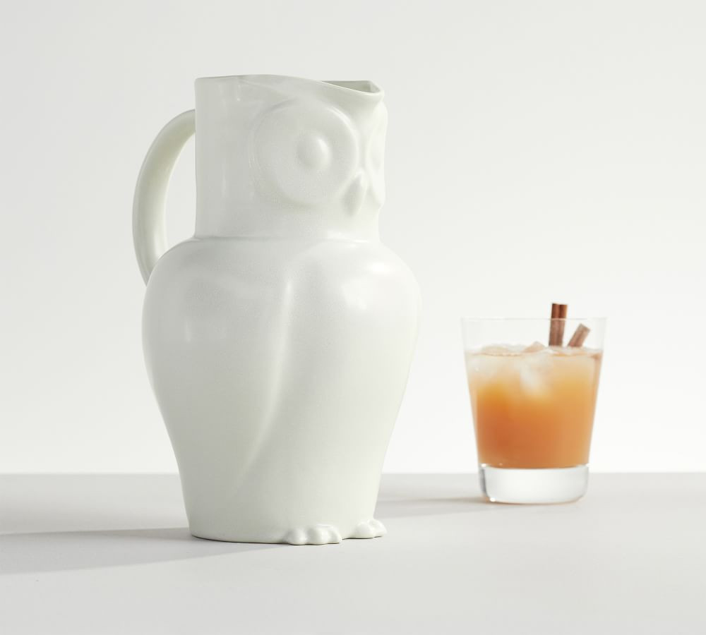 Owl Shaped Stoneware Pitcher | Pottery Barn (US)