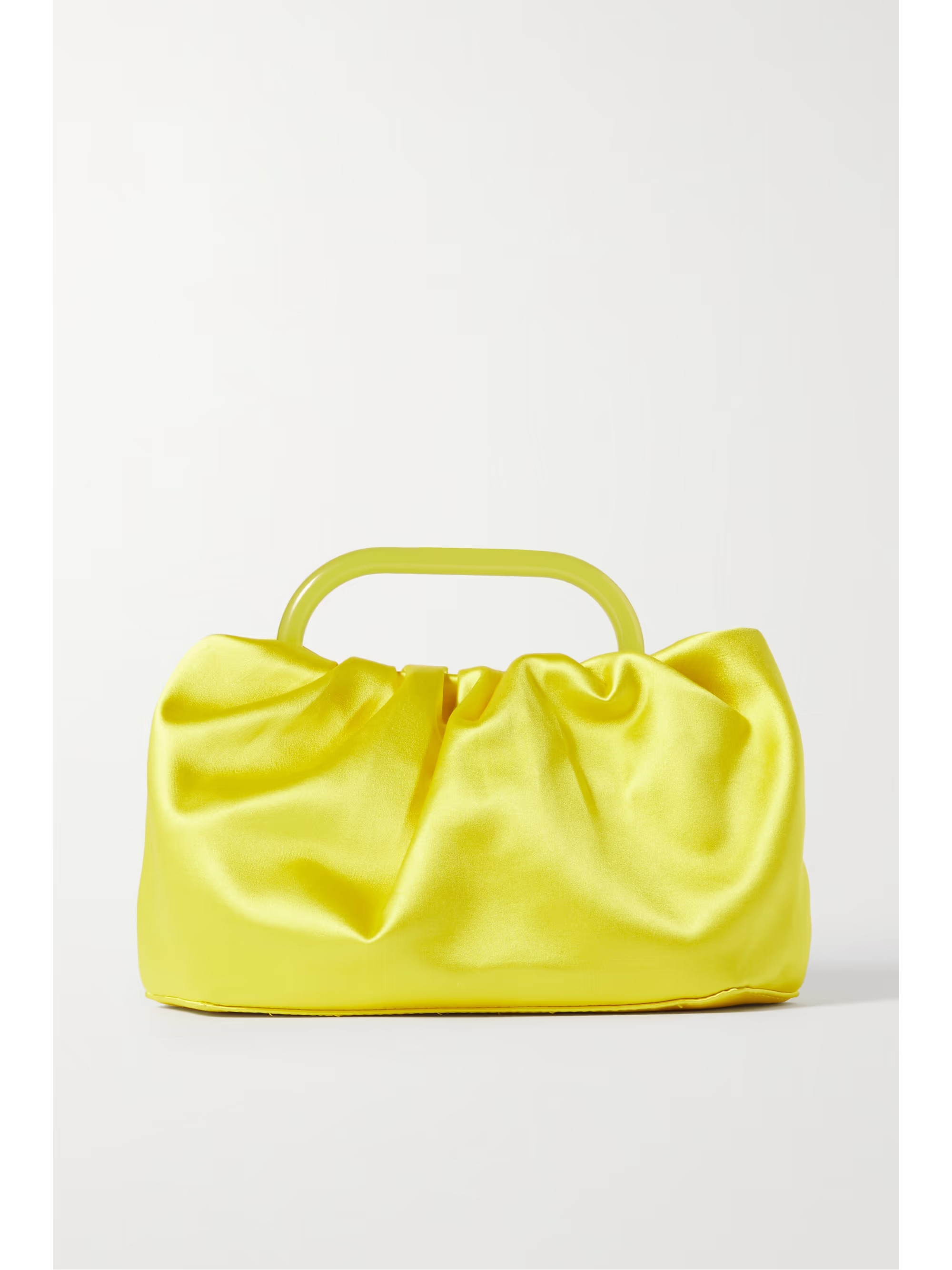 Cory resin-trimmed ruched satin clutch | NET-A-PORTER (US)