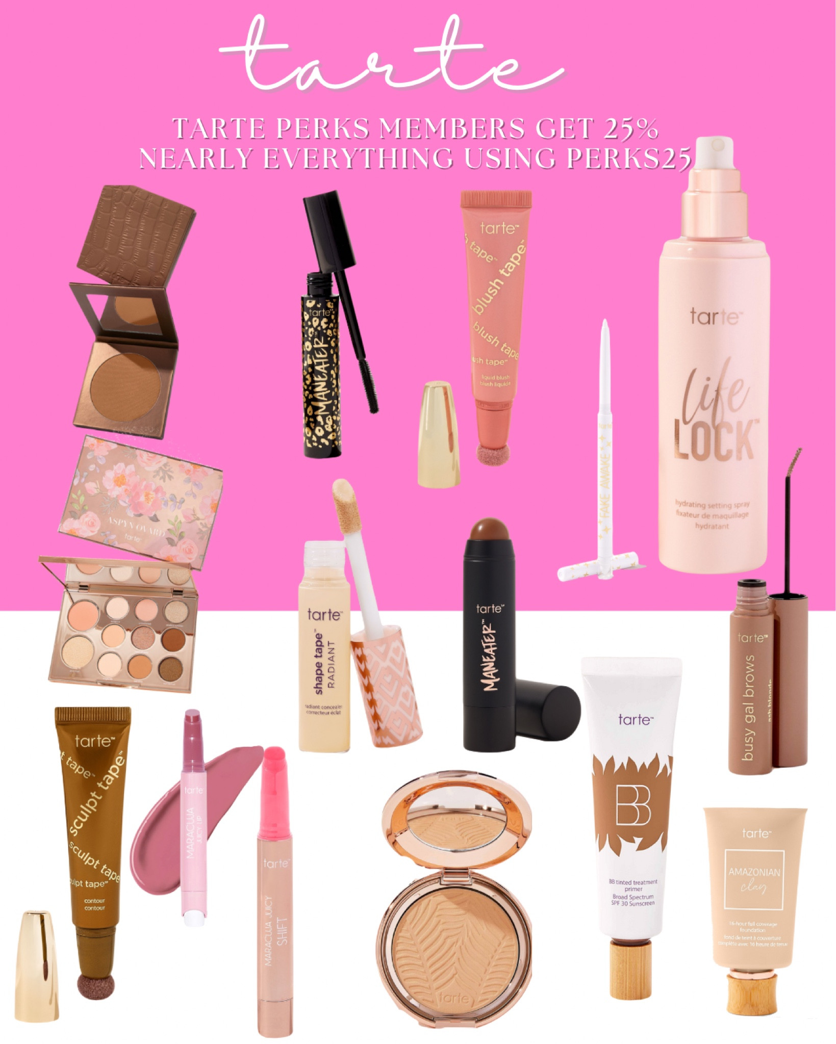 Tarte Perks Members (its complete free to join) get 25% off nearly everything! Here are my must haves! 

#LTKMostLoved #LTKSaleAlert #LTKBeauty