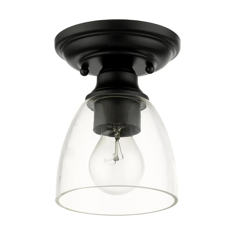 Michalski 1 - Light 5.38'' Simple Bell Flush Mount | Wayfair Professional