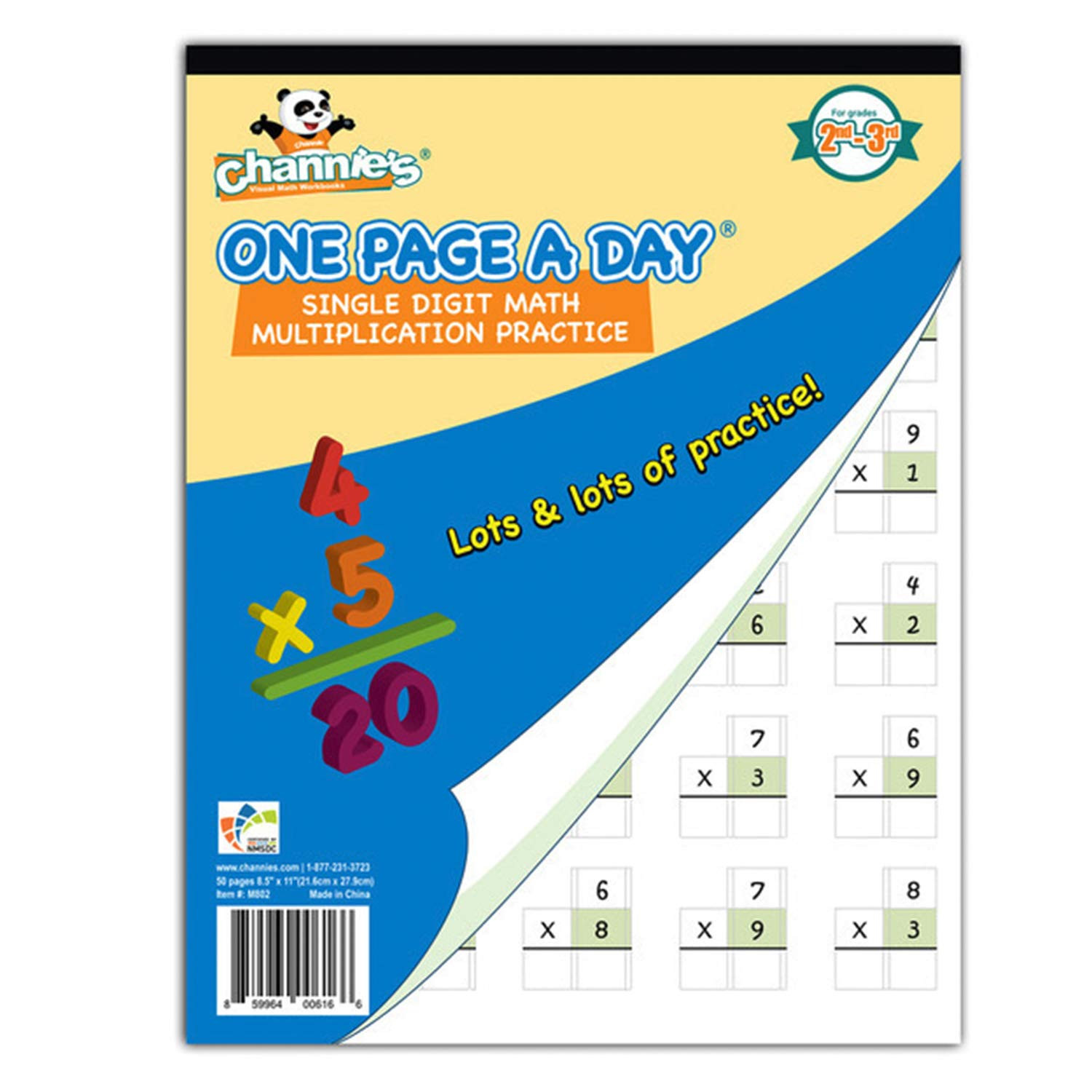 Channie's One Page A Day Single Digit (Beginner) Multiplication Math Problem Workbook for 2nd Gra... | Amazon (US)