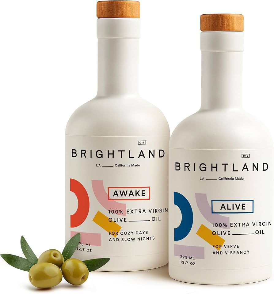 Brightland California Olive Oil Extra Virgin, The Duo – First Cold-Pressed Olive Oil Made with ... | Amazon (US)