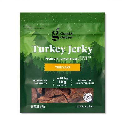 Teriyaki Turkey Jerky - 10g Protein - 2.85oz - Good & Gather™ | Target