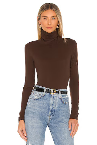 LA Made Roosevelt Turtleneck in Mahogany from Revolve.com | Revolve Clothing (Global)
