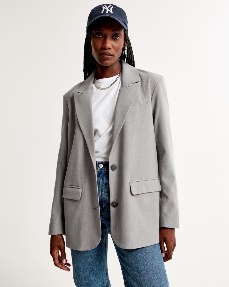 Women's Boyfriend Suiting Blazer | Women's Coats & Jackets | Abercrombie.com | Abercrombie & Fitch (US)