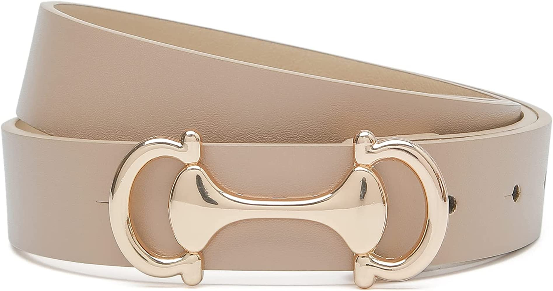 WANTESS Women Belts for Jeans Dresses Skinny Waist Belt with Gold Buckle Thin Belts for Ladies | Amazon (US)