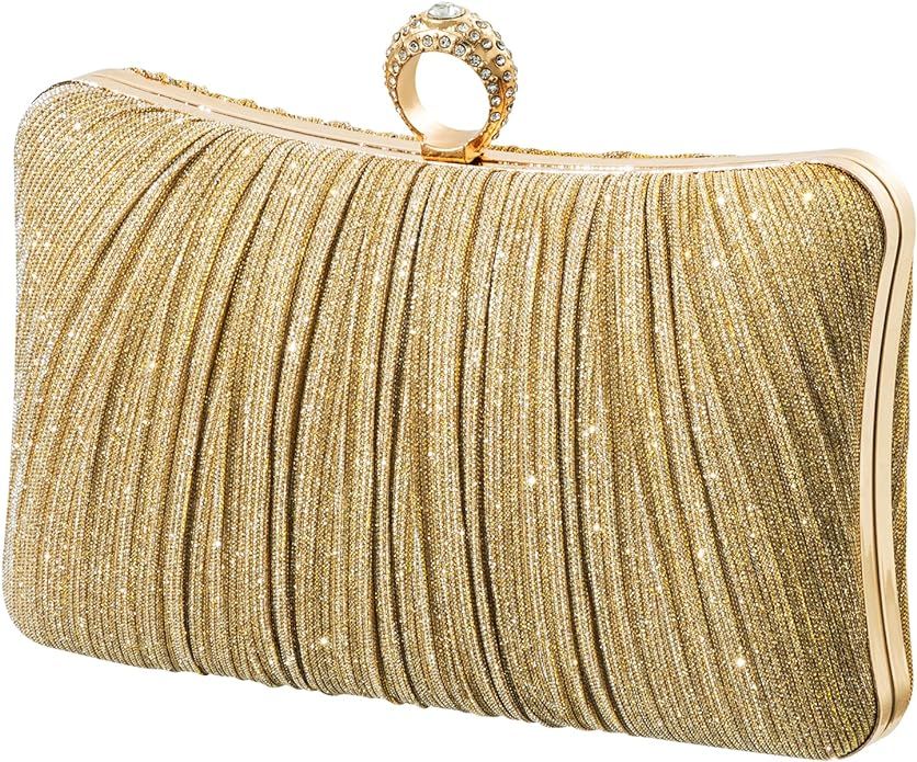 HBselect Clutch Purses For Women, Gold Purse Evening Bag for Women Clutch Purse for Wedding Party... | Amazon (US)
