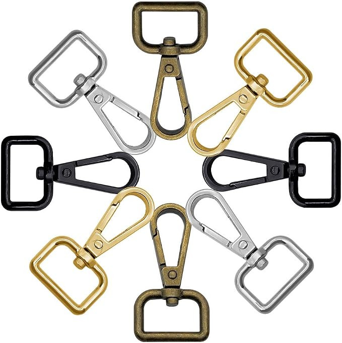 20Pcs D Ring Swivel Lobster Clasp,Metal Swivel Snap Hook Swivel Clasps Claw Lobster Lanyard Clasp... | Amazon (US)