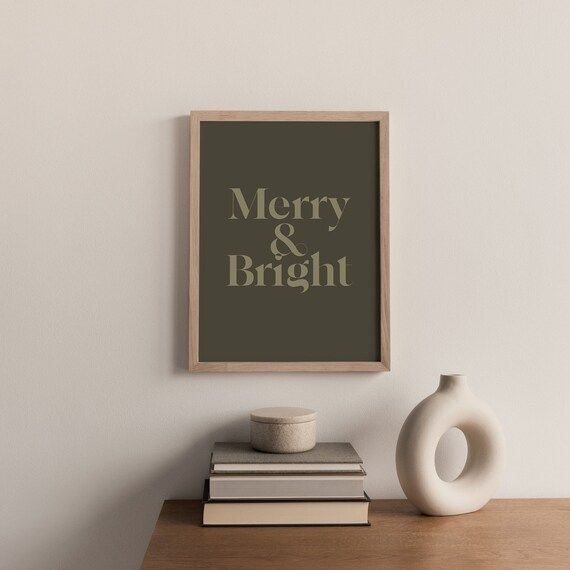 Scandinavian Christmas Holiday Decor // Merry & Bright Boho | Etsy | Etsy (US)