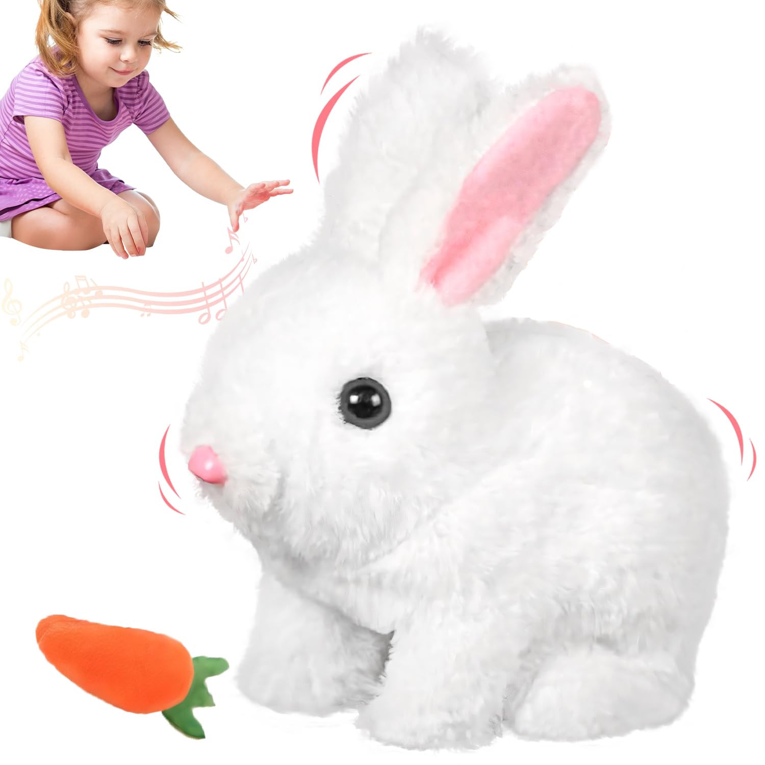 Easter Plush Interactive Realistic Bunny Robot, My Realistic Bunny Toy, Interactive Bunny Toys,Ta... | Amazon (US)