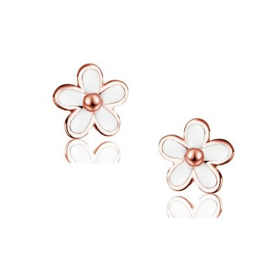 SLUYNZ Solid 925 Sterling The flower sizes is 0.5cm, C-Rose Gold Plated | eBay US