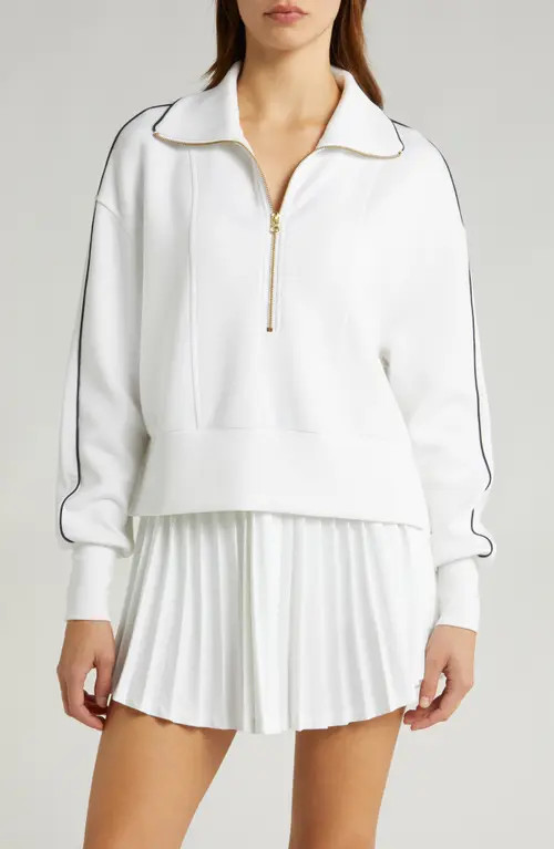 Varley Davenport Half Zip in White at Nordstrom, Size Large | Nordstrom