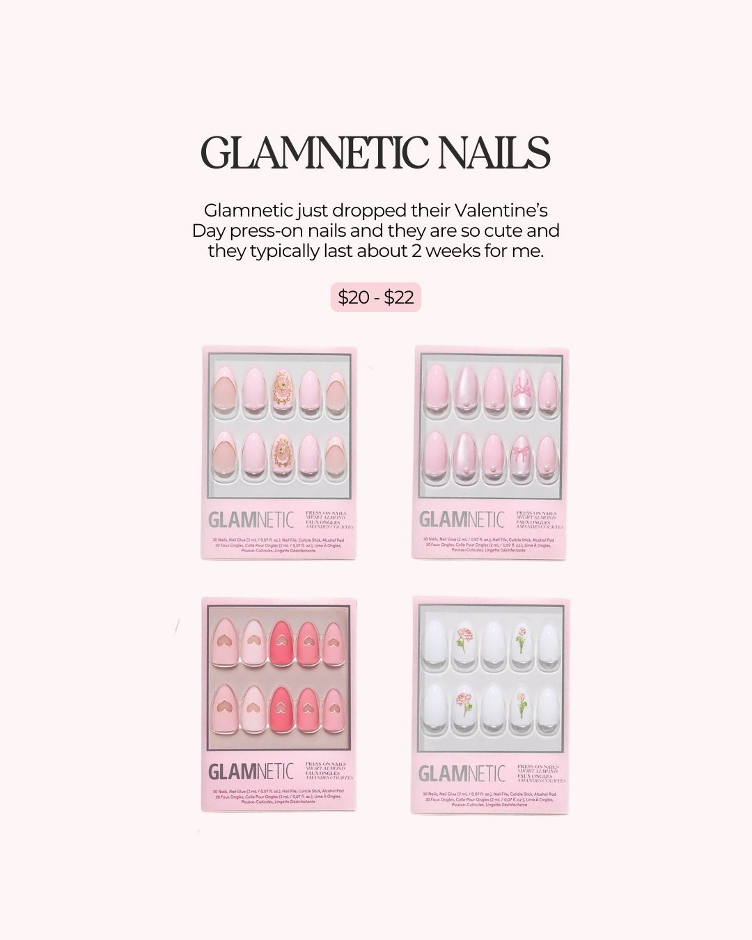 Valentine's Day Press-On nails from Glamnetic 

 #LTKFindsUnder50 #LTKBeauty