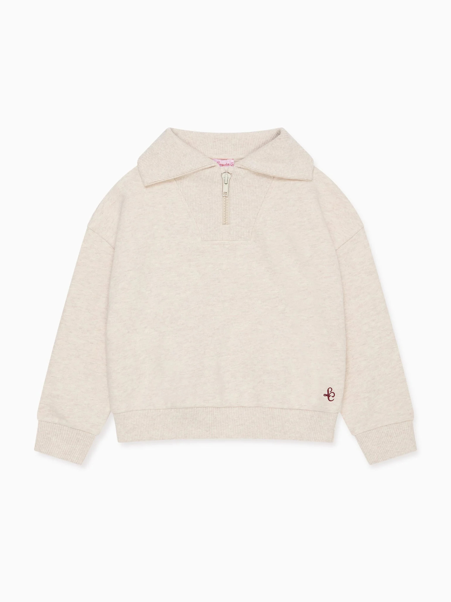 Oatmeal Laza Kids Sweatshirt | La Coqueta (US)