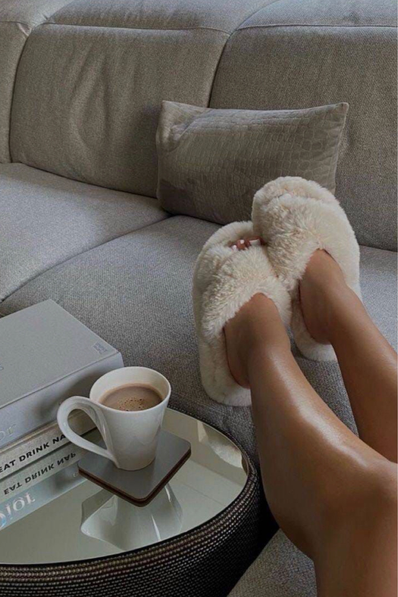 Cream Fluffy Slippers 

#LTKFind #LTKshoecrush #LTKunder50