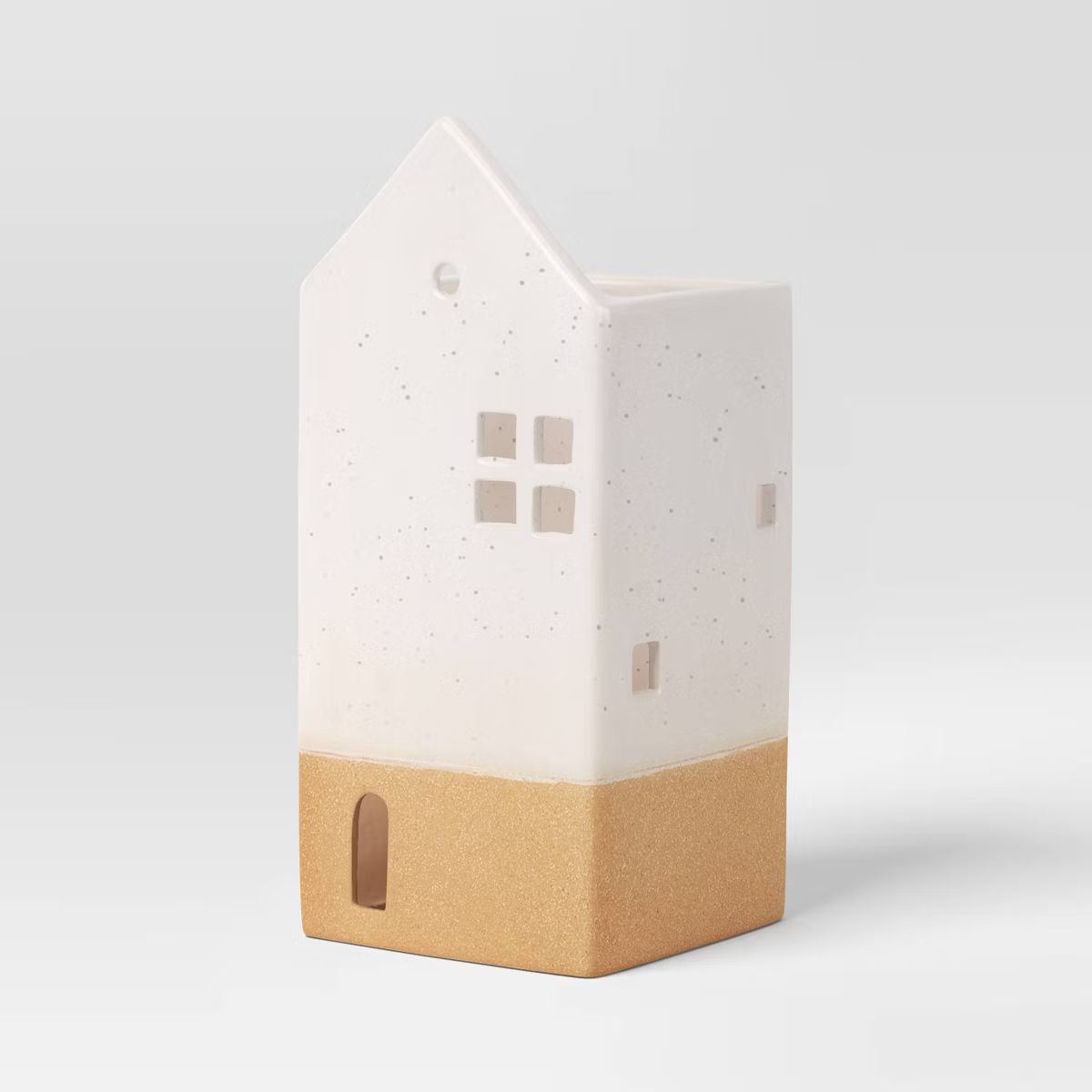 8" Speckled Ceramic House Christmas Village Building - Wondershop™ White | Target