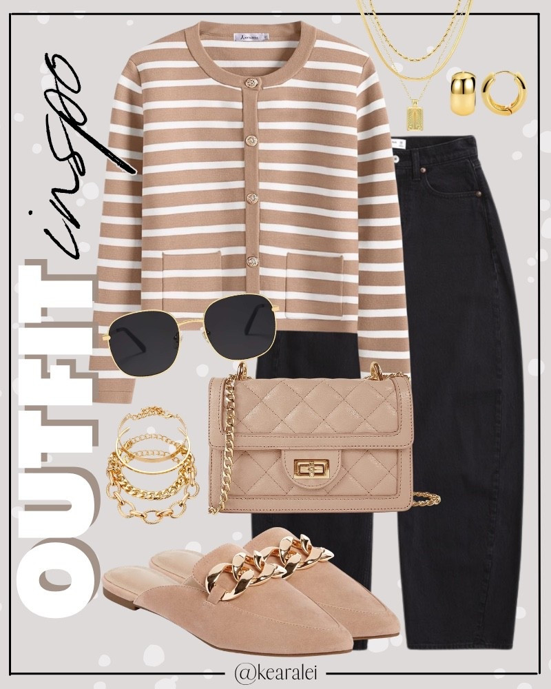 Teacher outfits spring outfits workwear business casual outfits work outfits clothes neutral style tan brown beige striped cardigan gold buttons stripe sweater jacket blazer looks for less street style Amazon fashion affordable outfits stripes shirt Abercrombie & fitch high rise barrel leg jeans denim straight black washed jeans denim brown tan suede leather mules loafers shoes casual mom outfit momiform business casual teacher outfit teaching workwear office work wear outfits || #abercrombie #jcrew #amazon #fashion #workwear
.
.
deals sales sale alert Amazon fashion, teacher outfits, business casual, casual outfits, neutrals, street style, Midi skirt, Maxi Dress, Swimsuit, Bikini, Travel, skinny Jeans, Puffer Jackets, Concert Outfits, Cocktail Dresses, Sweater dress, Sweaters, cardigans Fleece Pullovers, hoodies, button-downs, Oversized Sweatshirts, Jeans, High Waisted Leggings, dresses, joggers, fall Fashion, winter fashion, leather jacket, Sherpa jackets, Deals, shacket, Plaid Shirt Jackets, apple watch bands, lounge set, Date Night Outfits, Vacation outfits, Mom jeans, shorts, sunglasses, Disney outfits, Romper, jumpsuit, Airport outfits, biker shorts, Weekender bag, plus size fashion, Stanley cup tumbler, boots booties tall over the knee, ankle boots, Chelsea boots, combat boots, pointed toe, chunky sole, heel, high heels, mules, clogs, sneakers, slip on shoes, Nike, adidas, vans, dr. marten’s, ugg slippers, golden goose, sandals, high heels, loafers, Birkenstocks, Steve Madden Target, Abercrombie and fitch, Nordstrom


#LTKWorkwear #LTKootd #LTKSeasonal