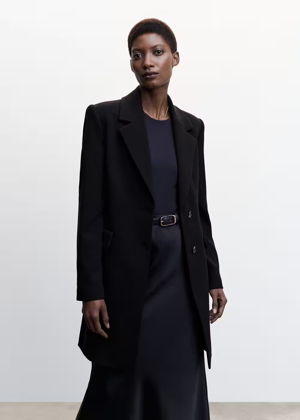 Fitted double-breasted coat | MANGO (UK)