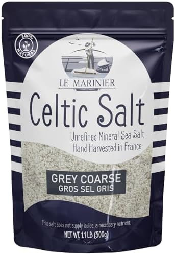 Le Marinier Celtic Salt Organic Grey Coarse, 1.1lb - 18oz. Mineral Rich 100% Natural and Unrefine... | Amazon (US)