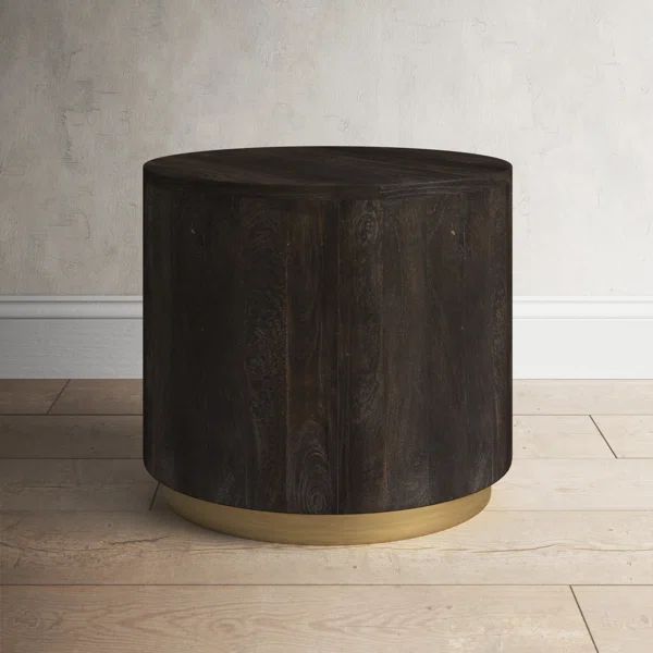 Irsay 20'' Tall Solid Wood Drum End Table | Wayfair North America
