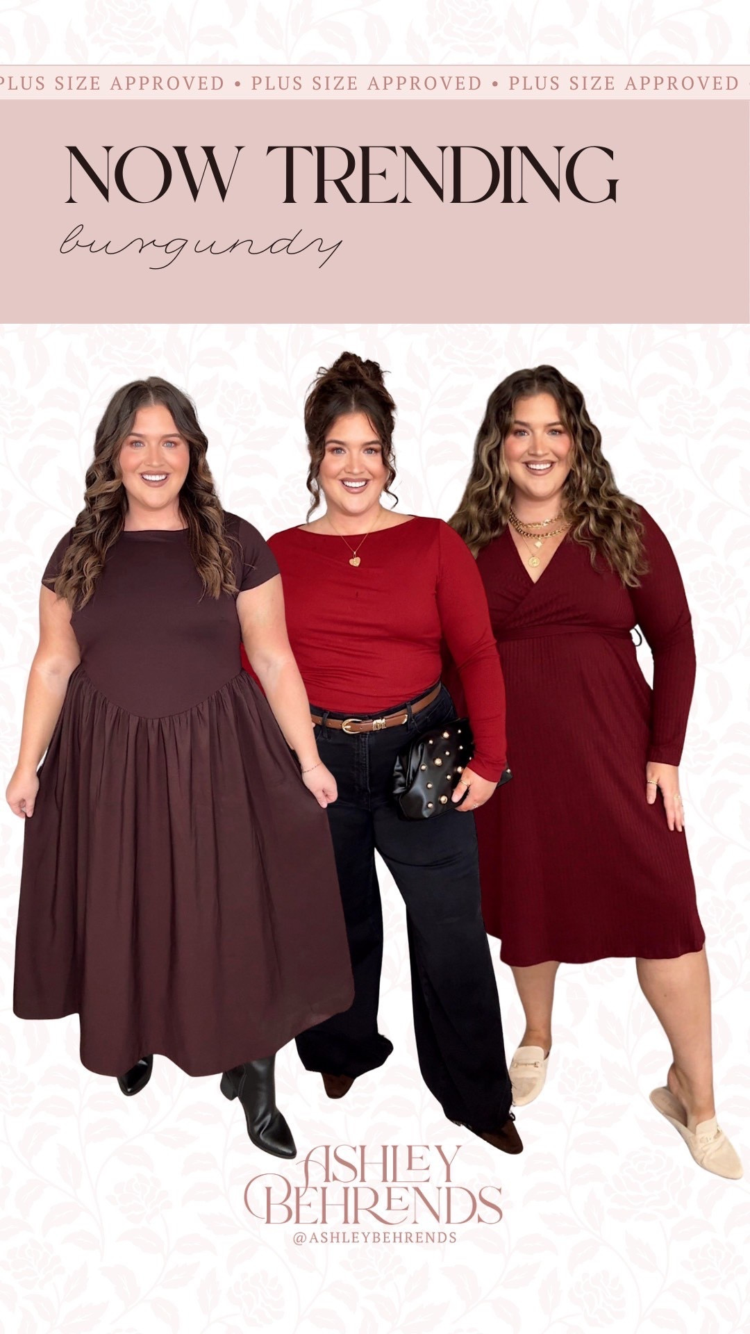 I am seriously STILL so obsessed with this gorgeous burgundy color this fall and I’ve shared so many good outfits recently. These are some of my favorites for a holiday party. These all fit so well and are so comfy. 
Holiday party outfit, plus size party outfit inspo 

#LTKPlusSize #LTKHoliday #LTKSeasonal