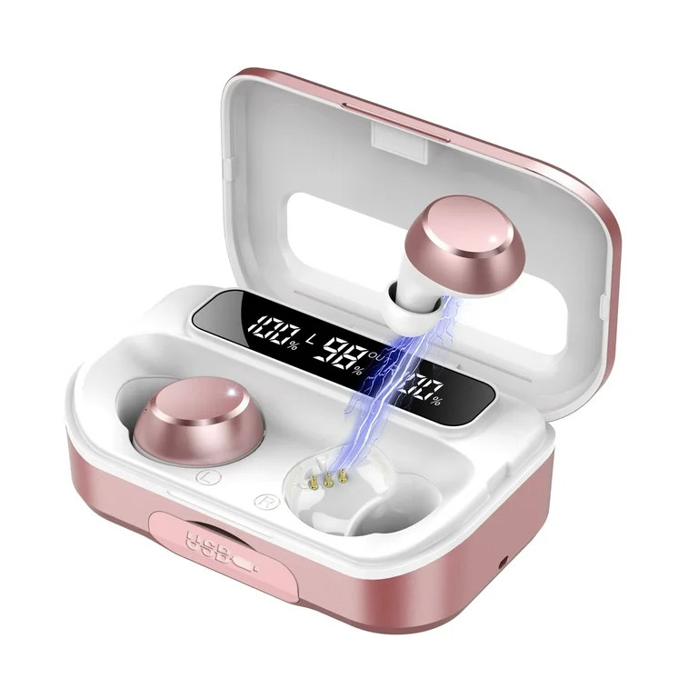 Wireless Earbuds,True Bluetooth Headphones, Deep Bass Sound, 100Hrs Bluetooth Ear Buds, Built in ... | Walmart (US)