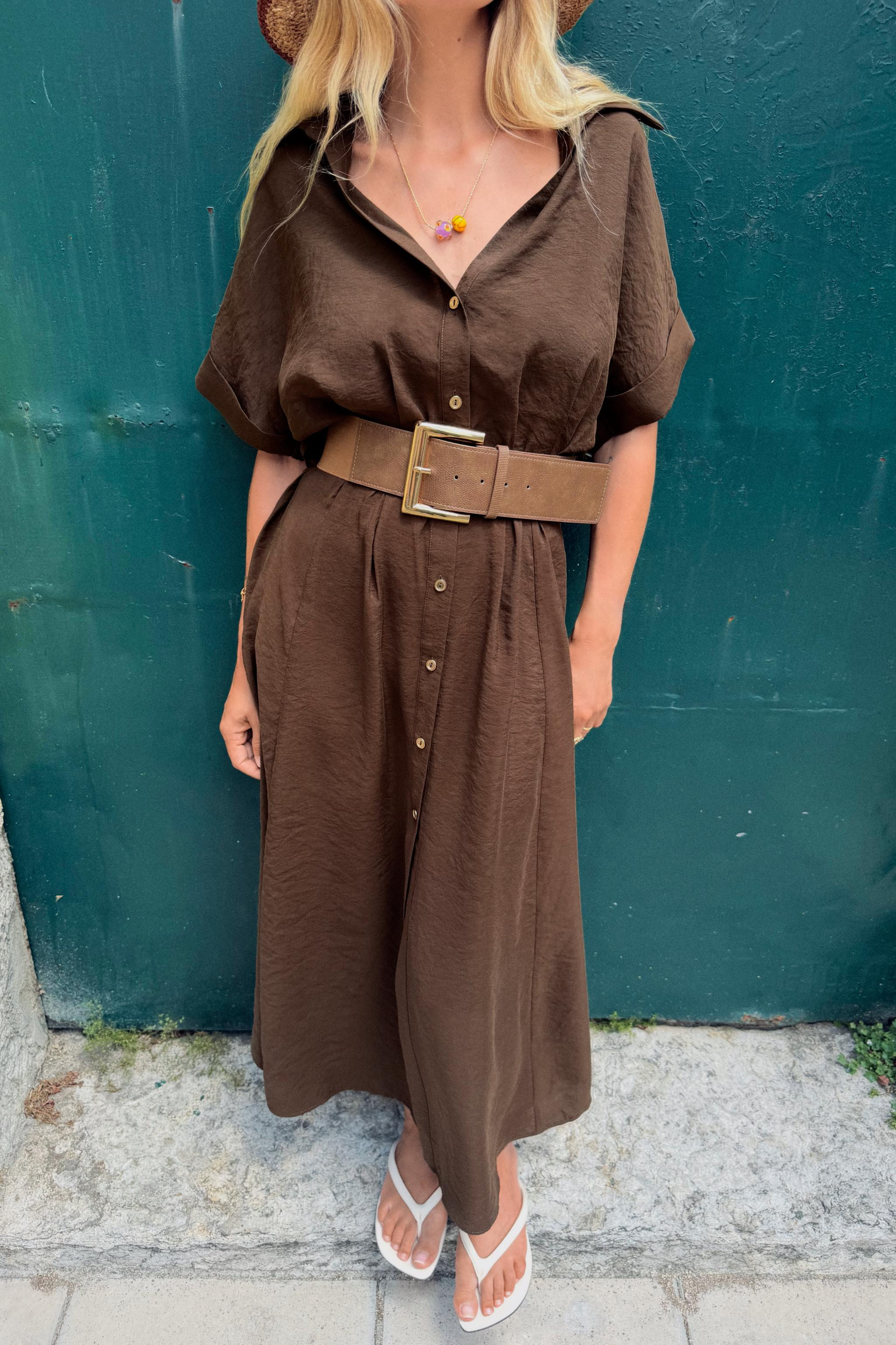 BELTED MIDI DRESS | Zara US