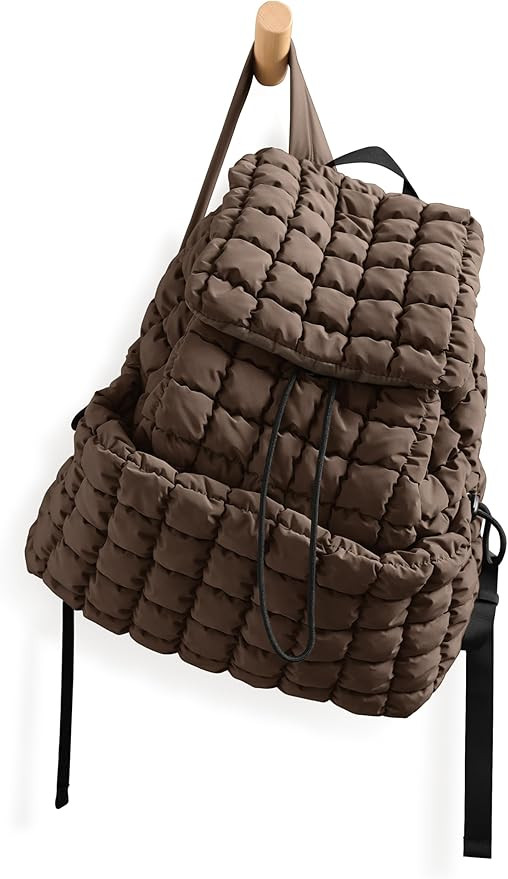 ODODOS Quilted Backpack 2.0 for Women Lightweight Puffer Hiker Pack Drawstring Padding Travel Gym... | Amazon (US)