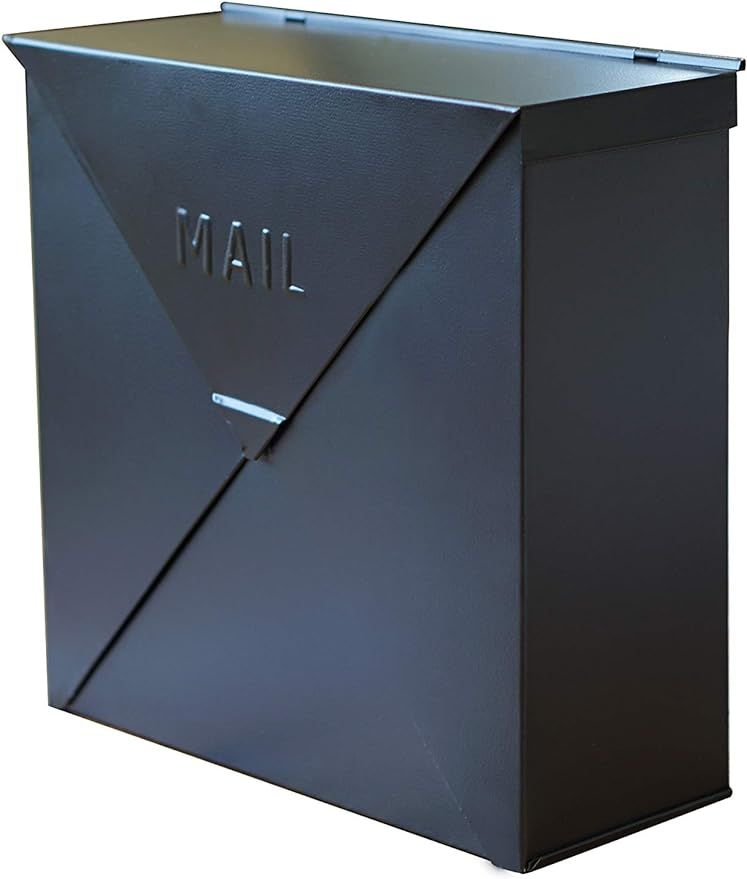 NACH Chicago Black Industrial Style Mailbox, Matte Black, Maximum Rust Protection, 10 x 10 x 4, H... | Amazon (US)