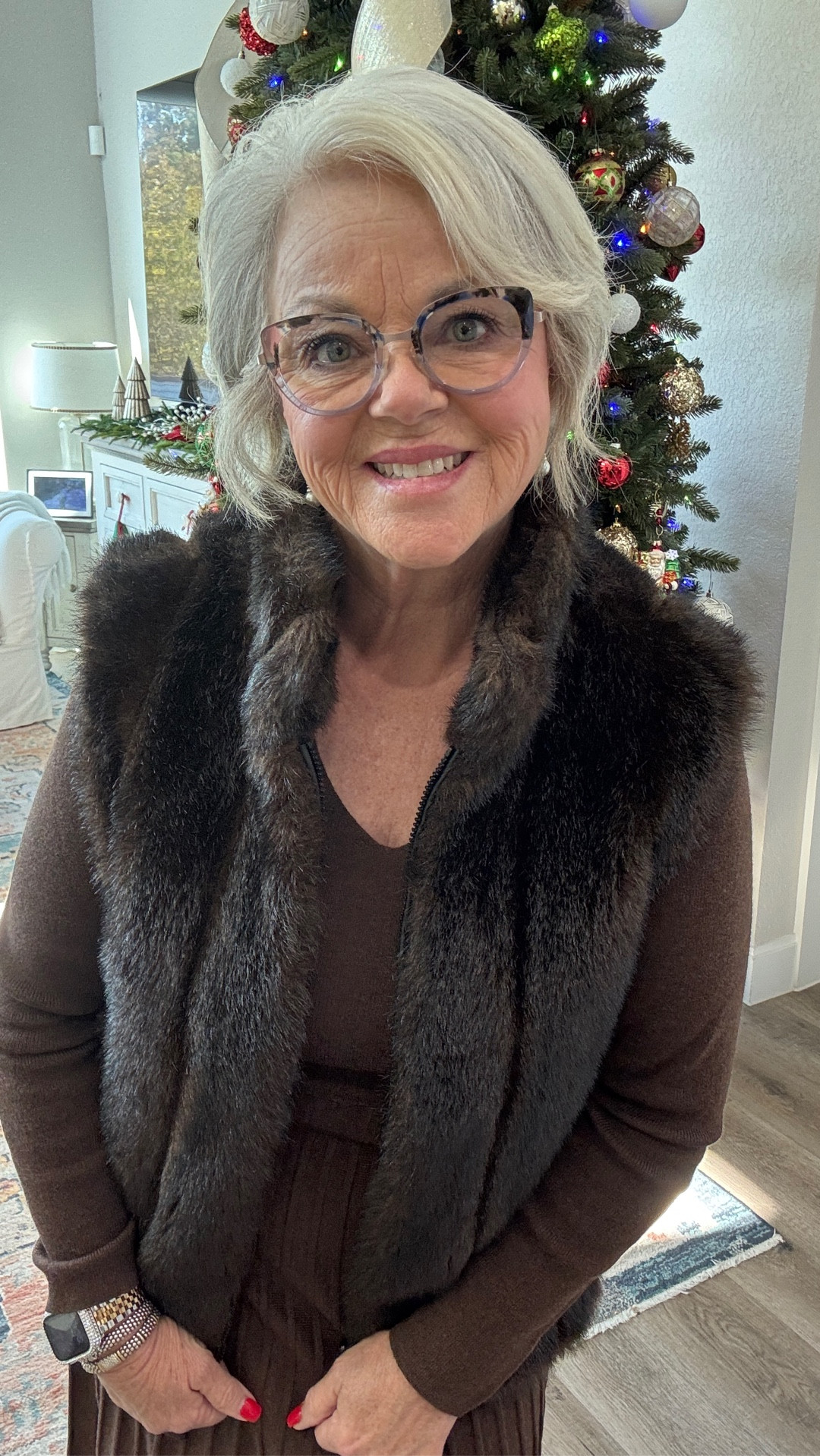 Choices, choices, choices! Help me decide what to wear to see White Christmas on Broadway this weekend!
Option 1: A gorgeous brown monochrome look — not the most festive, but so chic.
Option 2: A sequin top with a green skirt — totally my vibe and very festive, but not the warmest.
Option 3: A fancy look that might be too much for a matinee.
Option 4: Classic Christmas colors — perfect for the holiday spirit!
Which one should I wear? 1, 2, 3, or 4?” 

#LTKMidsize #LTKHoliday #LTKOver40