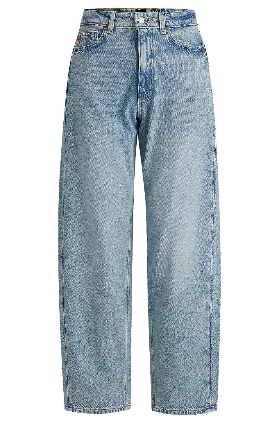BOSS - Balloon-fit jeans in light-blue denim | Hugo Boss (UK)